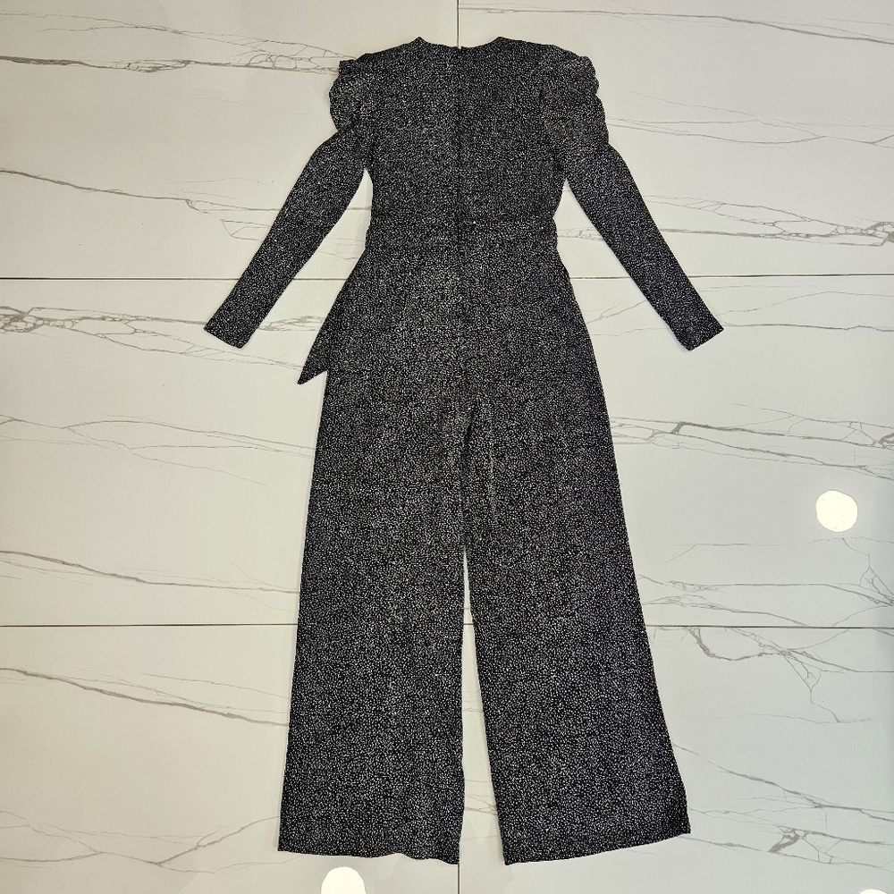Jonathan Simkhai Black Glitter Jumpsuit grey 6 - Picture 9 of 13
